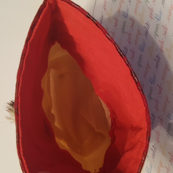 🎅🏼2/15$ NEW Santa Claus Christmas Bag Christmas Sock 6"x6" In. (Red/beige) - Picture 5 of 9